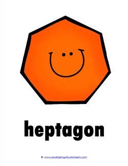 Plane Shape - Heptagon Shape Card - Learning Shapes