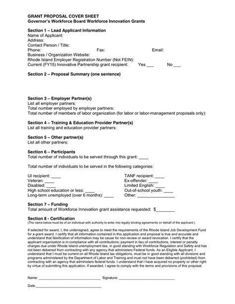 Grant Proposal Template - download free documents for PDF, Word and Excel