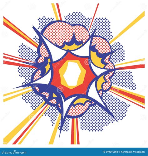 Explosion Vector Illustration In Pop Art Style Stock Vector