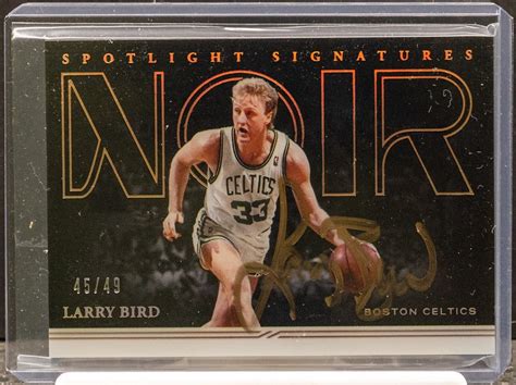 Larry Bird Noir Spotlight Signatures Raw Price Guide Sports