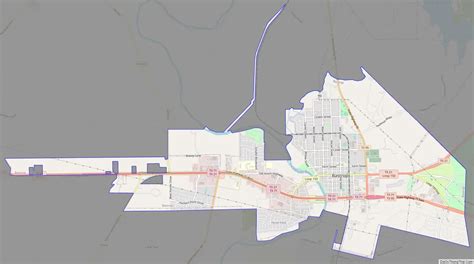 Map of Bastrop city, Texas