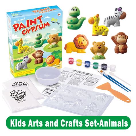 MAINYU Kids Crafts and Arts Set Painting Kit for Real Painting Ready to Paint Figurines Craft ...