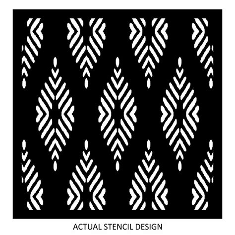 Noku Tribal Diamond Stencil Stencil Boutique