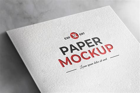 Premium Psd Realistic Mockup White Texture Paper Background