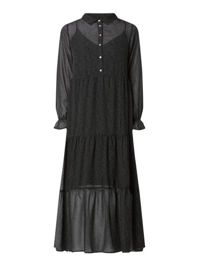 Vero Moda Kleid Aus Chiffon Mit Allover Muster Black Online Kaufen