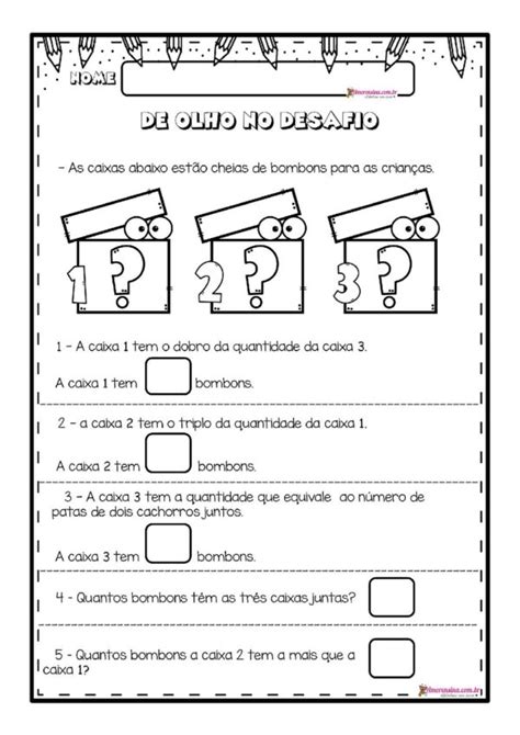 Atividades De Matem Tica Ano