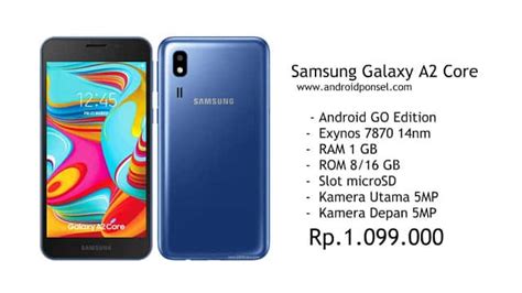 Harga Satu Jutaan Samsung Galaxy A2 Core Hp Android Go Edition