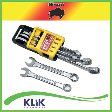 Jual BISON Kunci Ring Pas Set 8 Pcs Ukuran 8 10 11 12 13 14 17 19 Mm