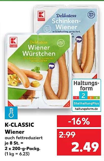 K Classic Wiener Angebot Bei Kaufland 1Prospekte De