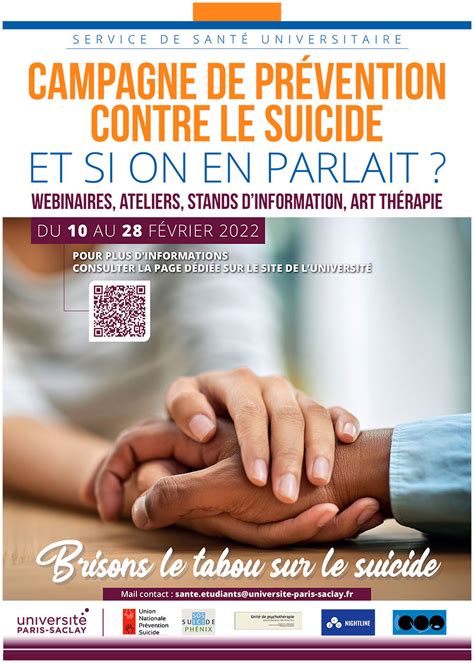 Campagne de prévention 2022 contre le suicide ENS PARIS SACLAY