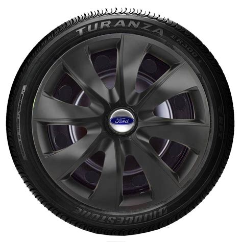 Jogo Calotas Esportivas Elitte Prime Fosc Black Aro 14 Emblema Ford