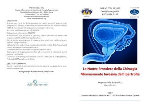 Brochure Evento Ecm Le Nuove Frontiere Della Chirurgia