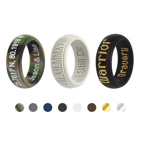 Rubber Engraved Rings Hot Sale Bellvalefarms