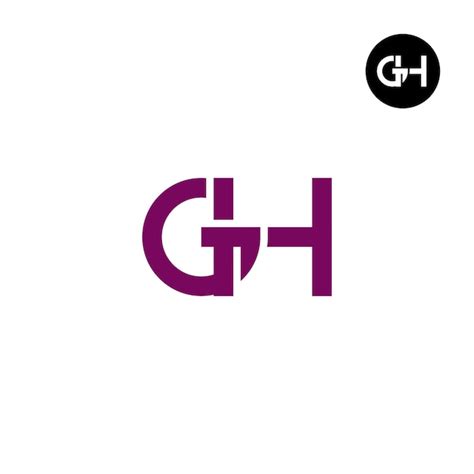 Premium Vector Letter GH Monogram Logo Design