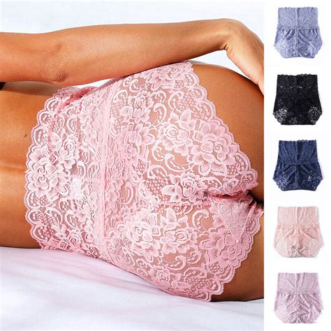 Florale Spitzenhose Sexy Unterw Sche Damen Hohe Taille Nahtlose Dessous