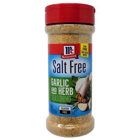 Mccormick Salt Free Garlic And Herb Seasoning 437oz Herb Seasoning Potato Nutrition Facts