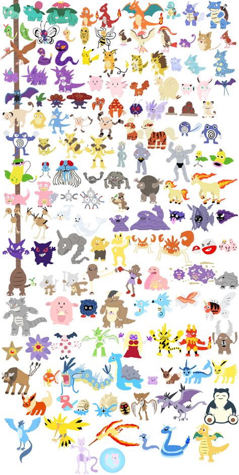 I challenged myself to draw all Gen 1 Pokemon without using any ...