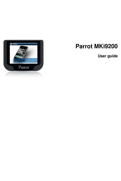 PARROT MKI9200 USER MANUAL Pdf Download | ManualsLib