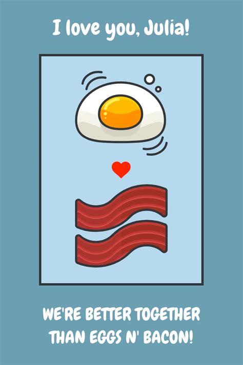 Bacon Eggs Valentine S Day Pinterest Post Venngage