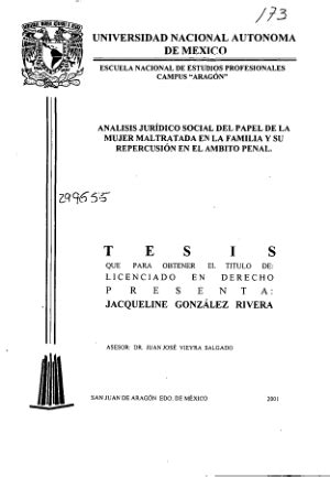 Analisis Juridico Social Del Papel De La Mujer Maltratada En La Familia