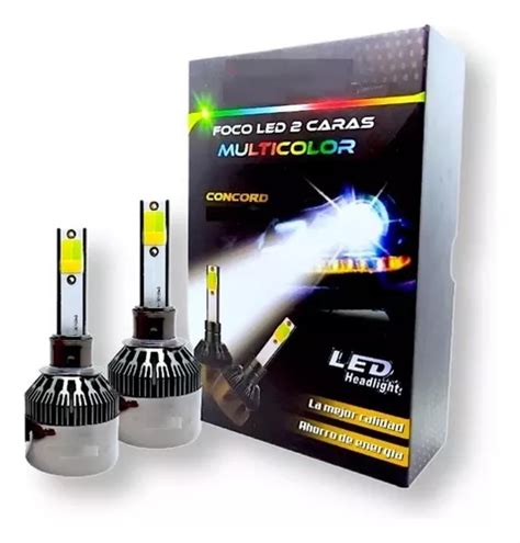 Kit Focos Led H Multicolor Caras Luz Blanca Azul Amarilla Meses