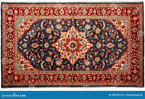 Handwoven Persian Rug on White Background Stock Image - Image of glamour, craft: 298732175