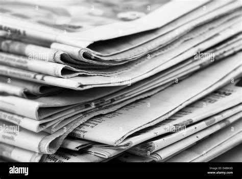 Stack Of Newspapers Close Up Stock Photo Alamy