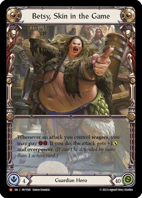 Betsy Skin In The Game Heavy Hitters Flesh And Blood TCG