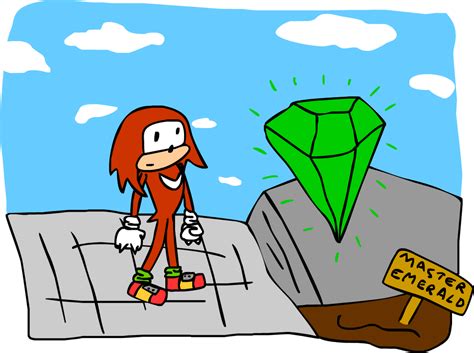 Knuckles With A Master Emerald By Wolftron On Deviantart