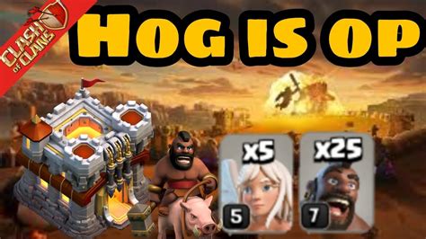 Th11 Queen Charg Hog Rider Attack Strategy Th11 Hog Rider Attack