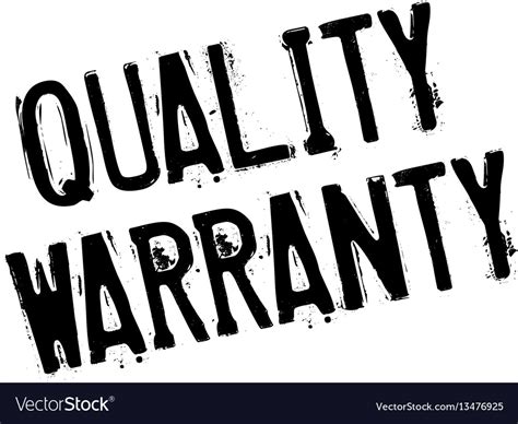 Quality Warranty Rubber Stamp Royalty Free Vector Image