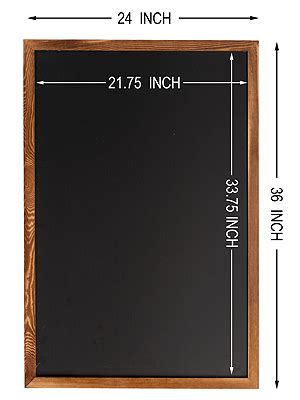 Board2by Rustic Wood Framed Magnetic Chalkboard 24 X 36 Large Hanging