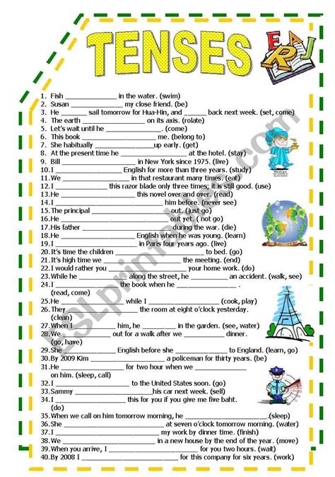 All TENSES Worksheet 12 Tenses For Your Students ESL Worksheet By