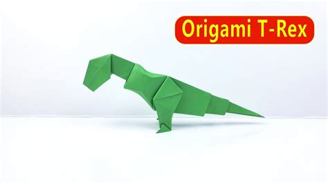 How To Make Origami T Rex Dinosaur Diy Easy Paper Crafts Youtube