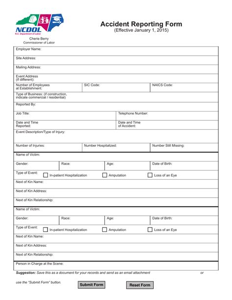 North Carolina Accident Reporting Form Fill Out Sign Online And Download Pdf Templateroller