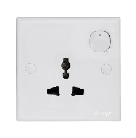 Multi Socket Outlet With Switch 13 Amp Orange Electric