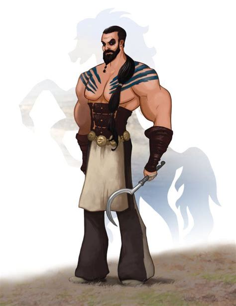 Khal Drogo Dothraki From Game Of Thrones Song Of Ice And Fire Art