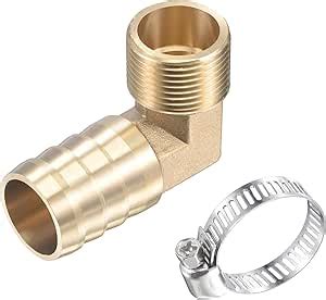 Amazon Uxcell Brass Hose Barb Fitting Elbow 25mm X G3 4 Male