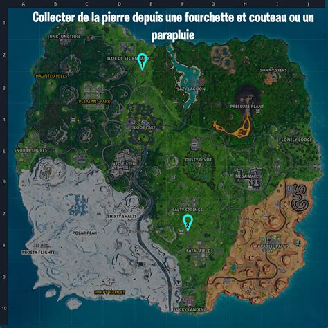 Fortnite Collecter De La Pierre Depuis Une Fourchette Et Couteau Ou