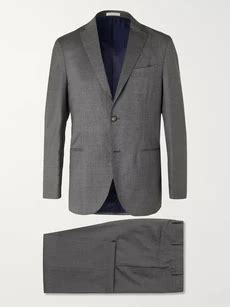 Boglioli Grey Slim Fit Virgin Wool Suit In Gray ModeSens