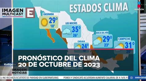 Clima Para Hoy 20 De Octubre De 2023 YouTube