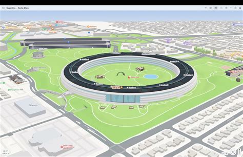 Apple Reconstruye El Apple Park En 3d En Mapas Ubicaciones