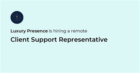 Remote Client Support Representative At Luxury Presence Jobicy