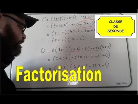 Exercice corrigé Factorisation Classe de seconde YouTube