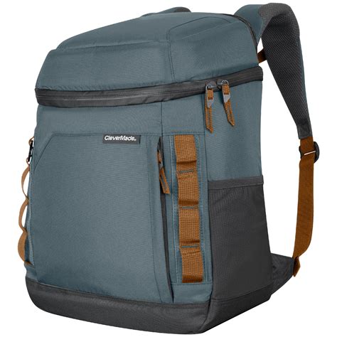 CleverMade Pacifica Backpack Cooler Dusty Teal Cognac 20 Can For Sale