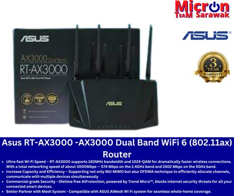 Asus Rt Ax Ax Dual Band Wifi Ax Router Supporting Mu