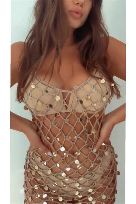 Crochet Mesh Sequins Beach Dress Festival Outfit Bikini Cover Etsy
