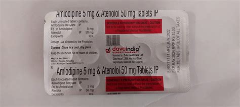 amlodipine 5mg & atenolol 50mg tab - Generic Davai