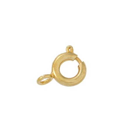 Spring Ring Clasp 6mm Gold Plated (100-Pcs)