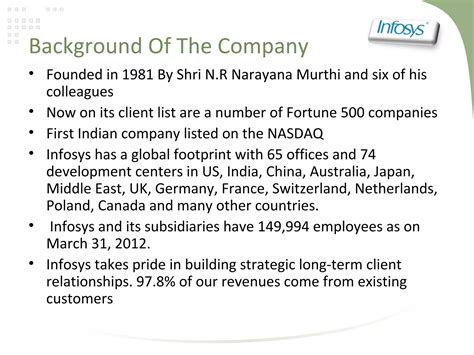 Infosys Case Study Organizational Structure Infosys Ppt